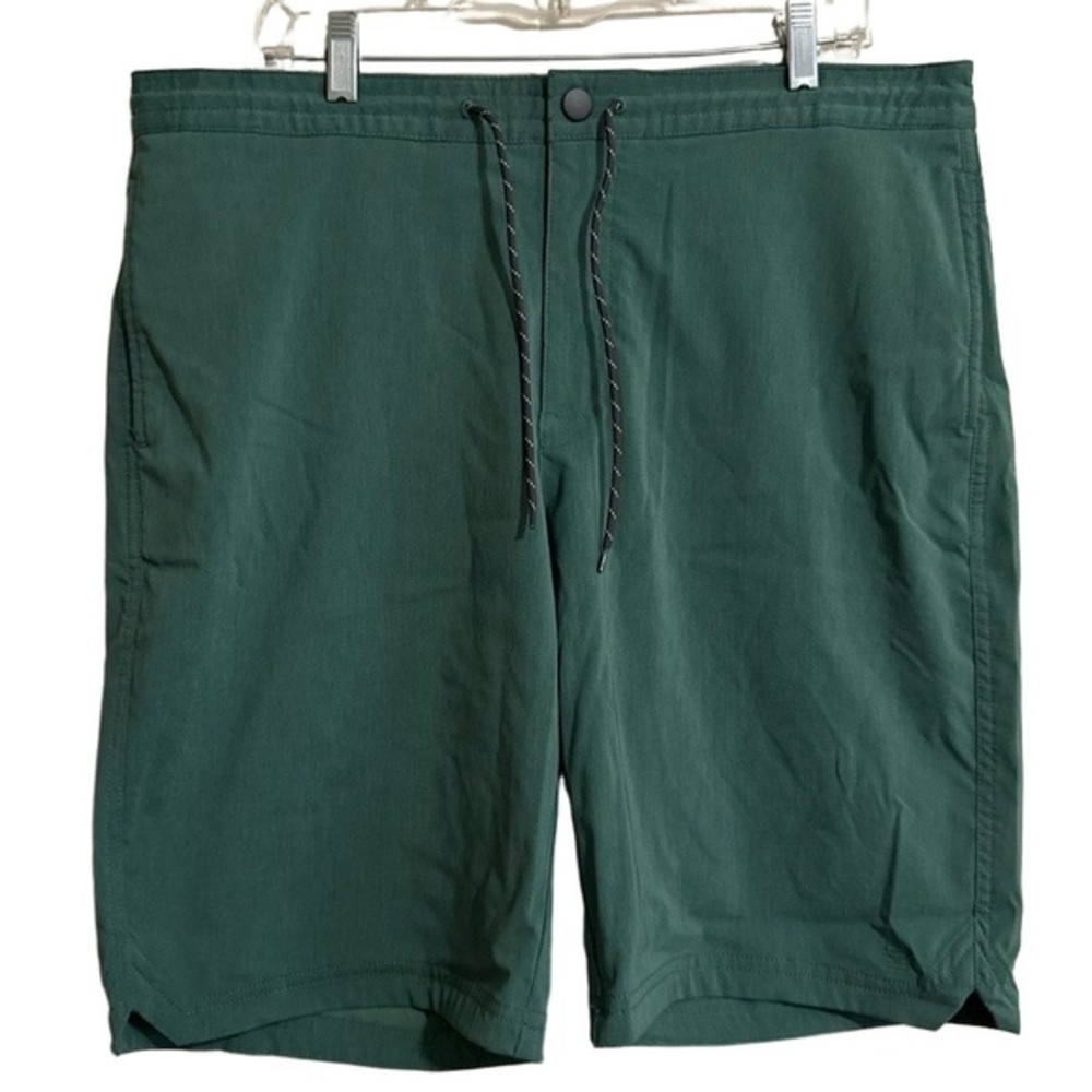 Even Tide Shorts Mens 36 Dark Green Drawstring Button‎ Fly Athletic Casual